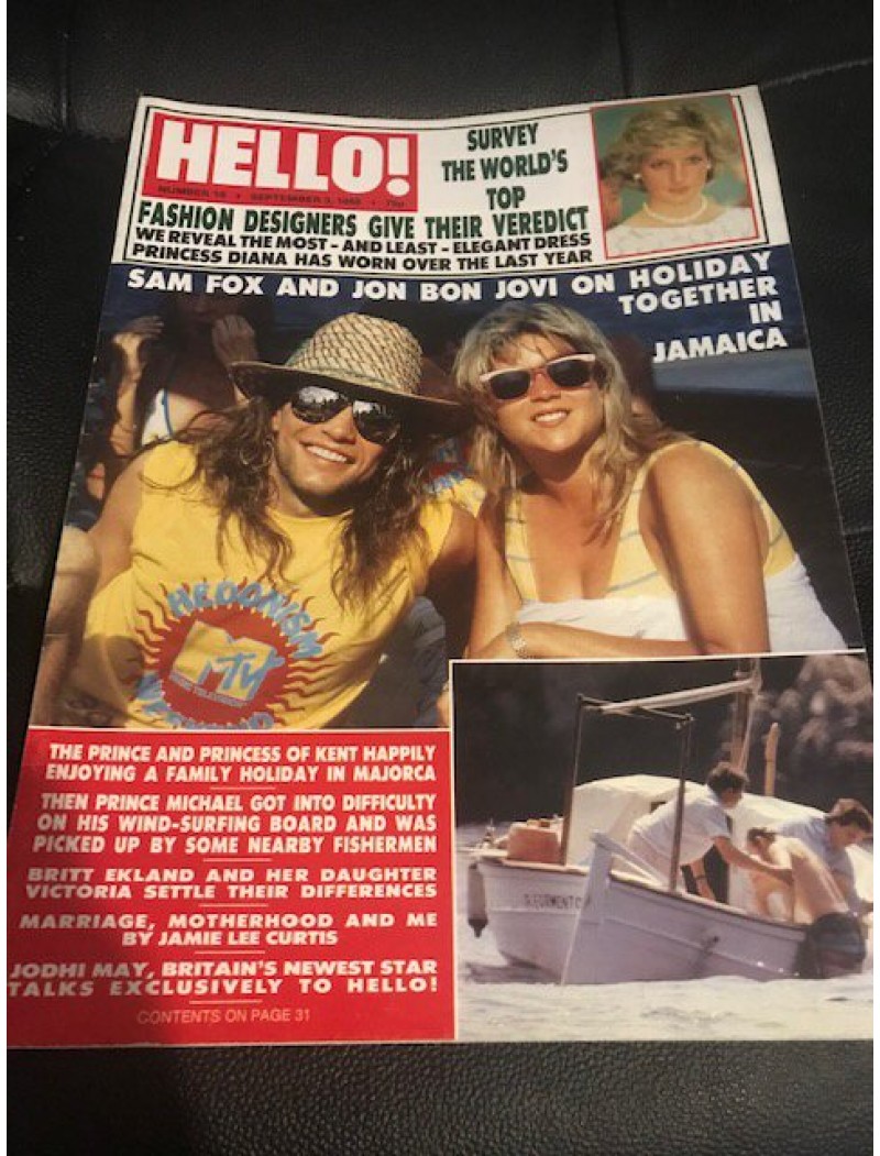 Hello Magazine Issue 16 3rd September 1988 Samantha Fox Jon Bon Jovi Hello Magazine Issue 16 3rd September 1988 Samantha Fox Jon Bon Jovi