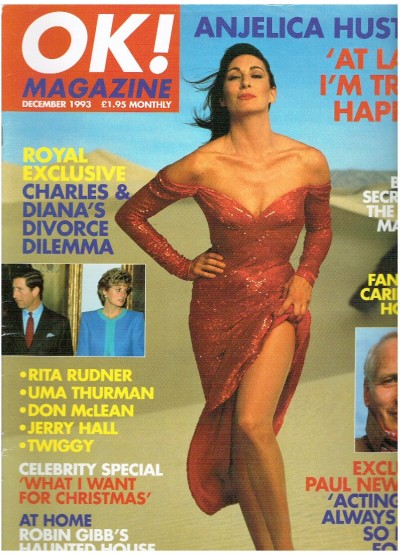 OK Magazine December 1993 Anjelica Huston