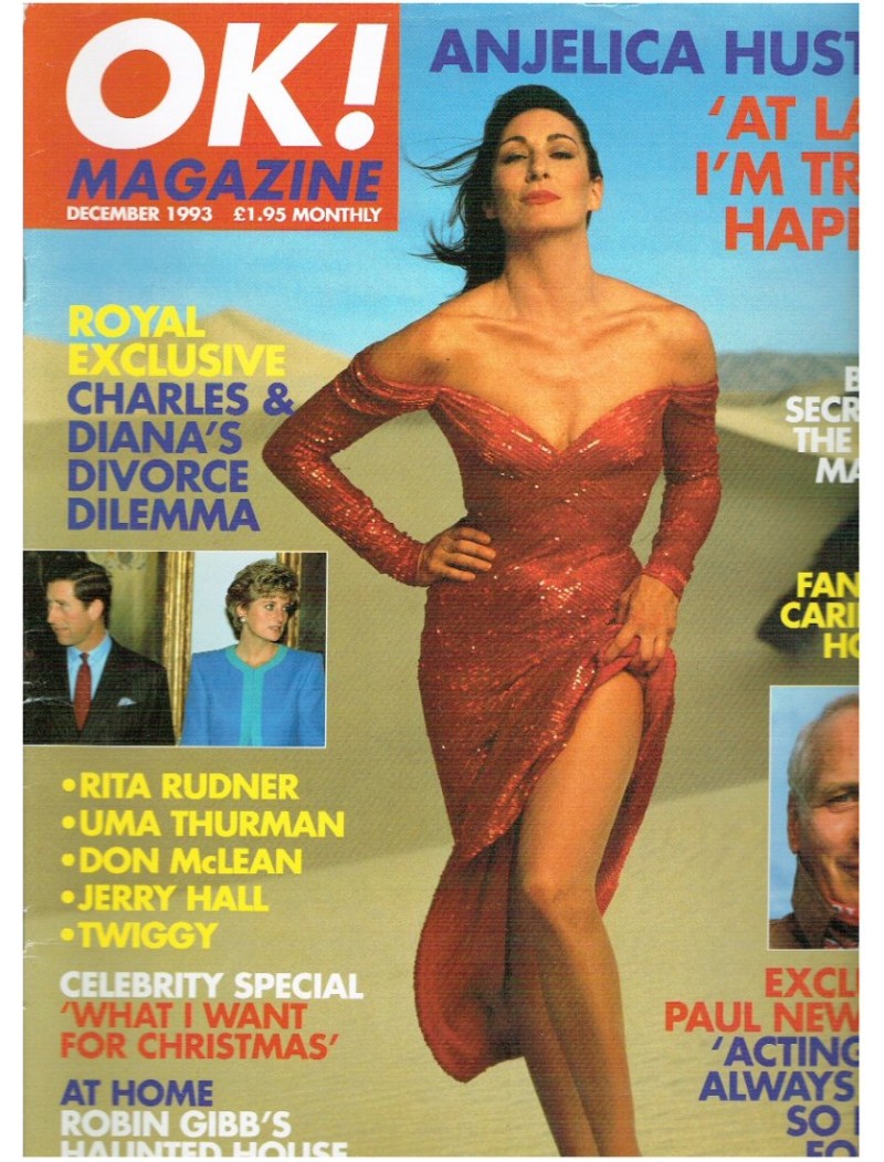 OK Magazine December 1993 Anjelica Huston