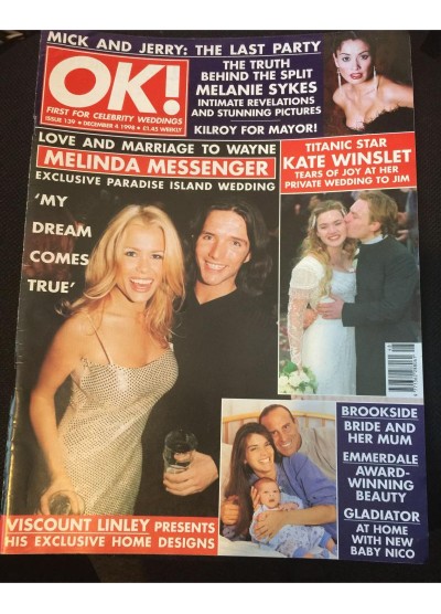 OK Magazine 139 4th December 1998 Melinda Messenger