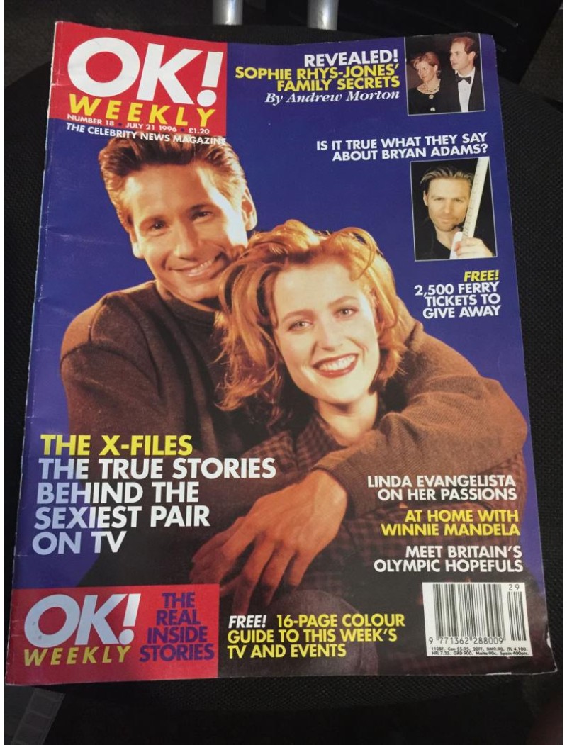 OK Magazine 18 21st July 1996 Gillian Anderson David Duchovny OK Magazine 18 21st July 1996 Gillian Anderson David Duchovny
