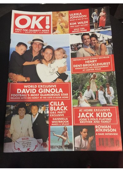 OK Magazine 71 8th August 1997 David Ginola