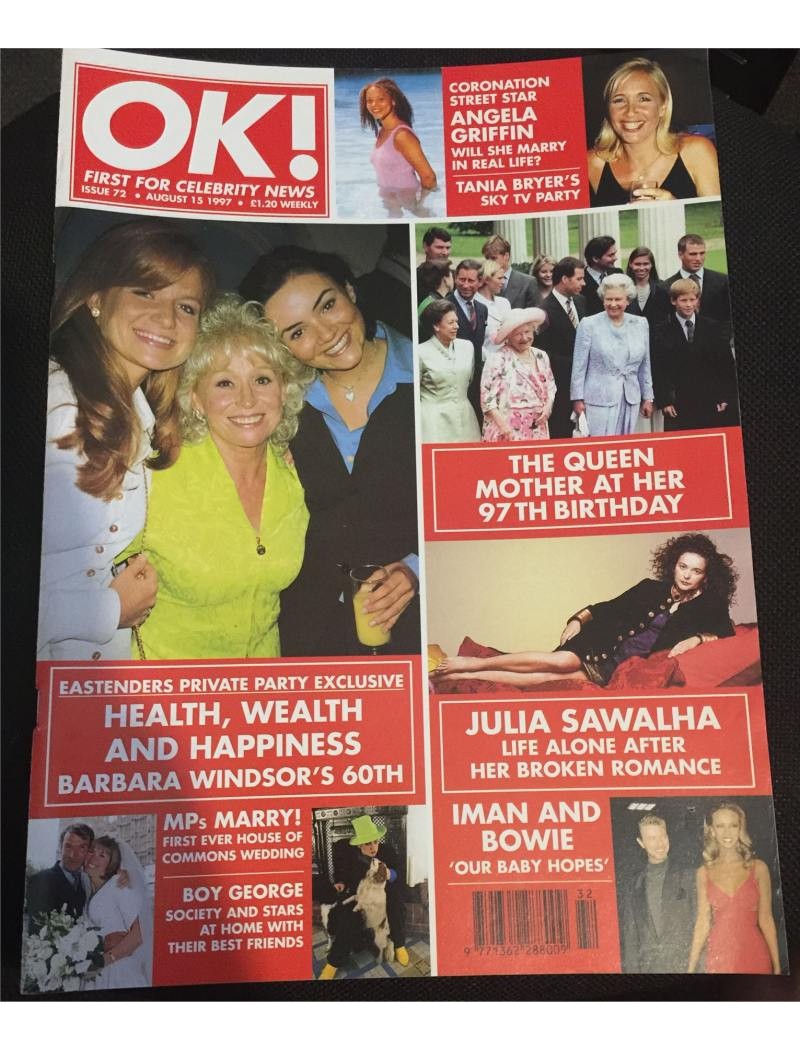 OK Magazine 72 15th August 1997 Julia Sawalha OK Magazine 72 15th August 1997 Julia Sawalha