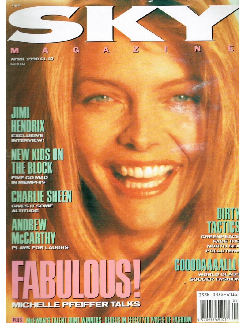 Sky Magazine April 1990 Michelle Pfeiffer