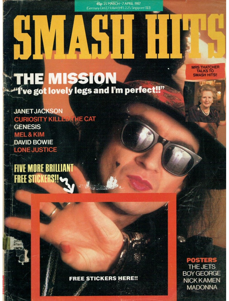 Smash Hits Magazine - 1987 25/03/87 (The Mission Cover)