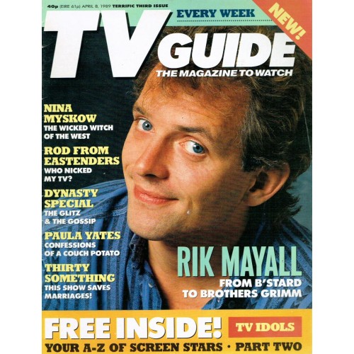 TV Guide Magazine 1989 08/04/89 Rik Mayall