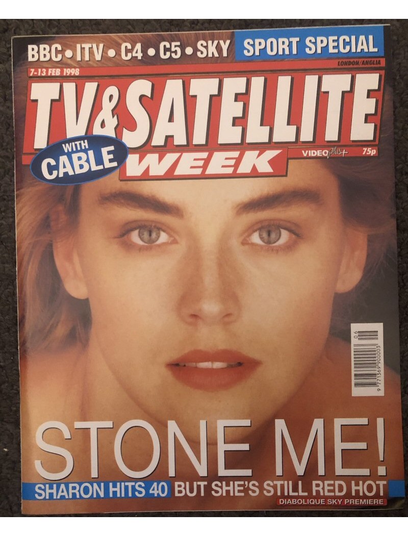 TV & Satellite Week Magazine 7th February 1998 Sharon Stone Dennis Quaid Winter Olympics