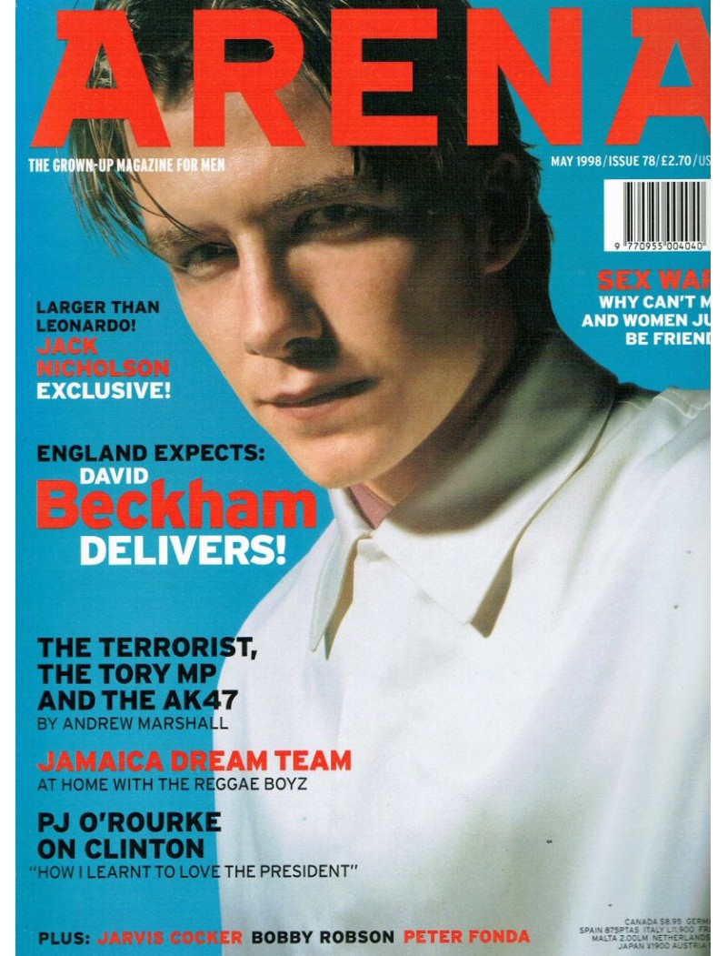 Arena Magazine 1998 05/98 May 1998 David Beckham
