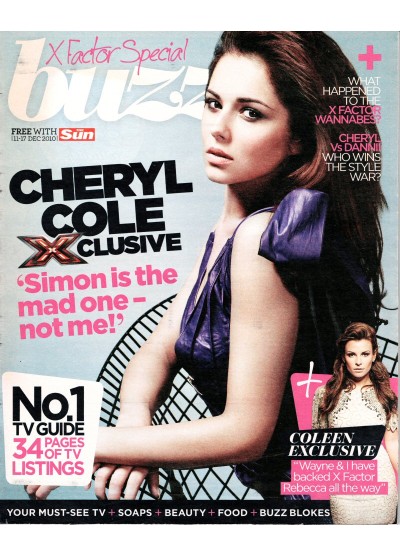 Buzz Magazine 11th December 2010 Cheryl Cole Cover