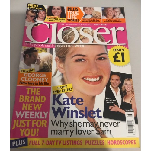 Closer Magazine - 001 - 28th September 2002 (FIRST ISSUE)