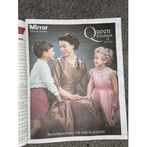 DAILY MIRROR NEWSPAPER 10th Sept 2022 Death of QUEEN ELIZABETH KINGS SPEECH