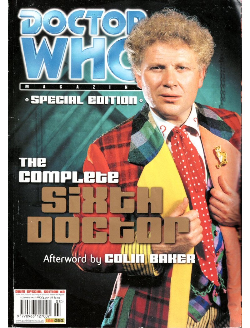 Doctor Who Magazine 6th The Sixth Doctor Colin Baker Doctor Who Magazine 6th The Sixth Doctor Colin Baker
