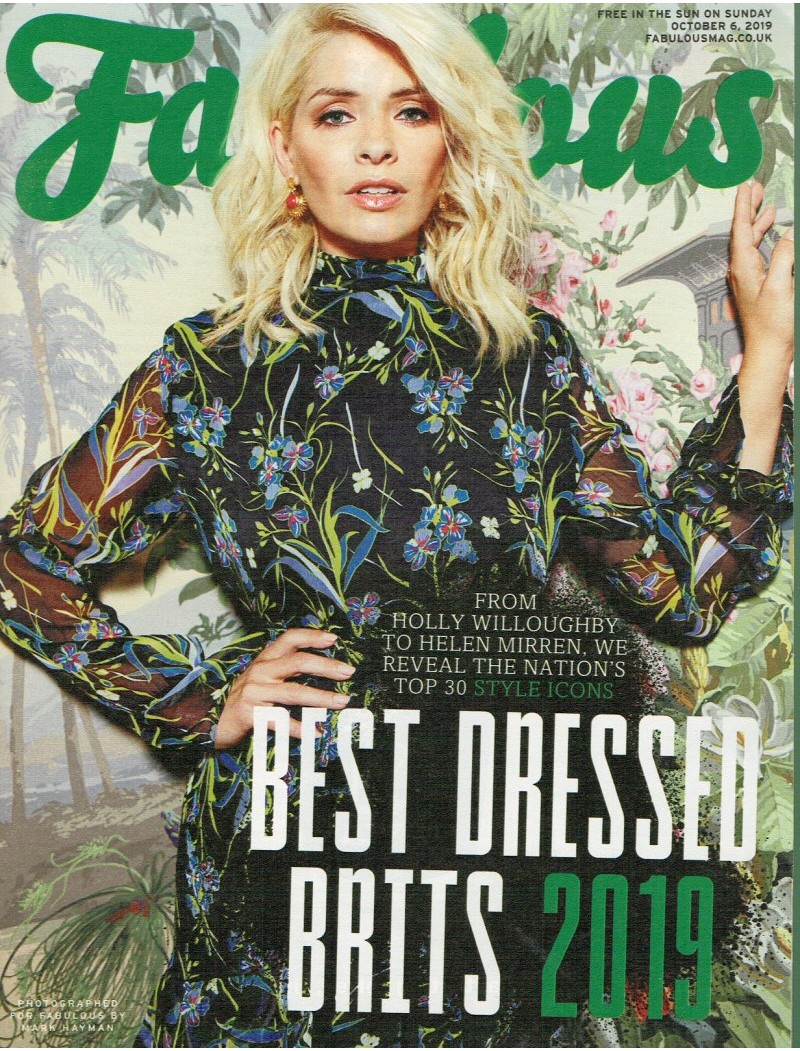 Fabulous Magazine 2019 6th October 2019 Holly Willoughby