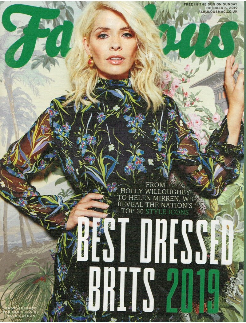 Fabulous Magazine 2019 6th October 2019 Holly Willoughby Fabulous Magazine 2019 6th October 2019 Holly Willoughby