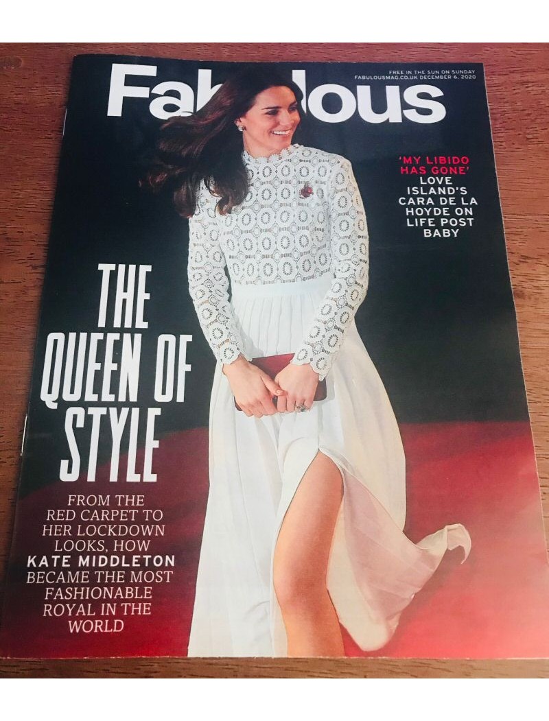 Fabulous Magazine 2020 6th December 2020 Kate Middleton