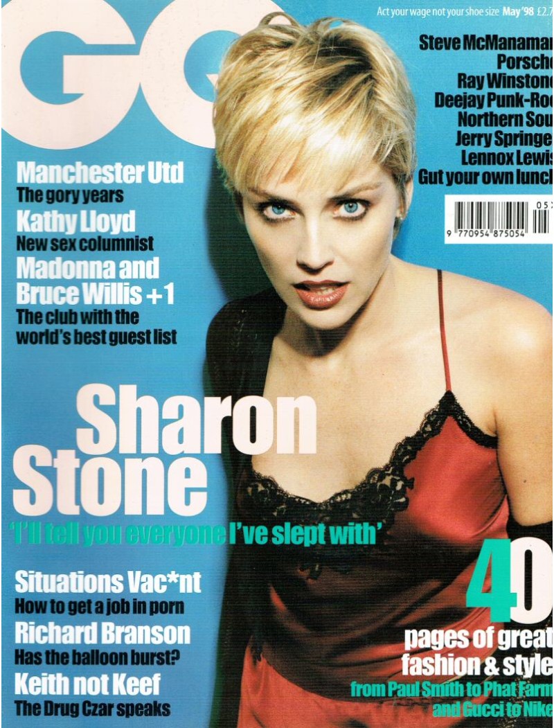 GQ Magazine 1998 May 1998 Sharon Stone