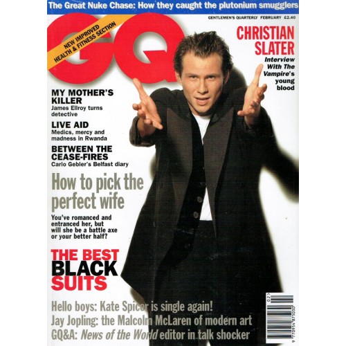 GQ Magazine 1995 February 1995 Christian Slater