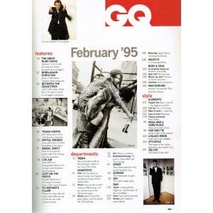 GQ Magazine February 1995 Christian Slater