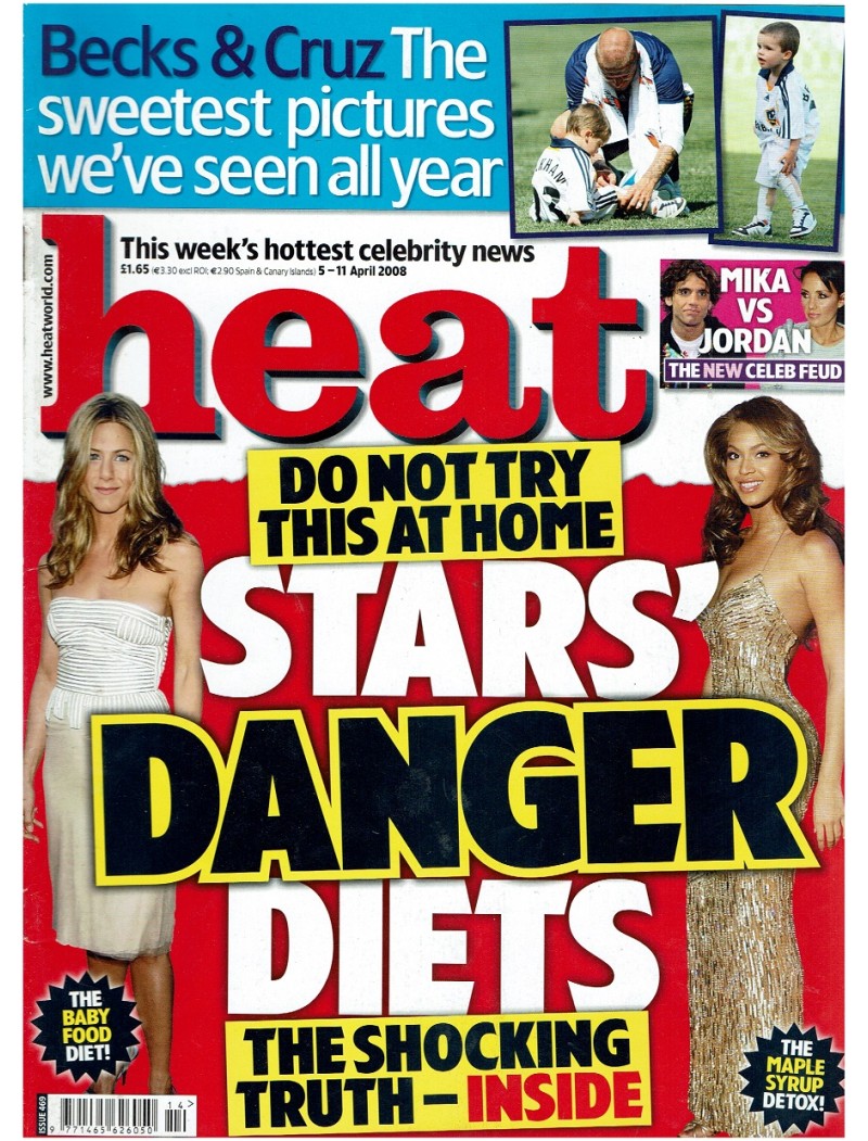 Heat Magazine - 2008 5th April 2008 Adrian Grenier Girls Aloud David Walliams Alan Sugar