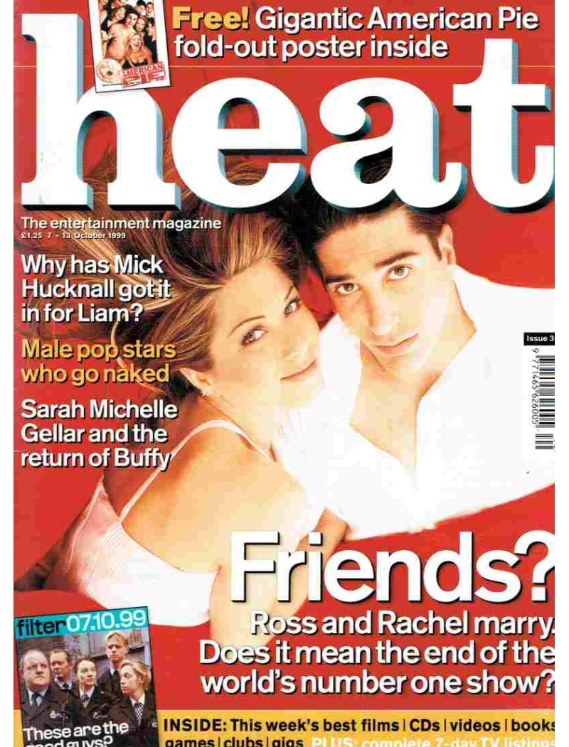 Heat Magazine - 1999 7th October 1999 Friends Sarah Michelle Gellar Mick Hucknall James Bond