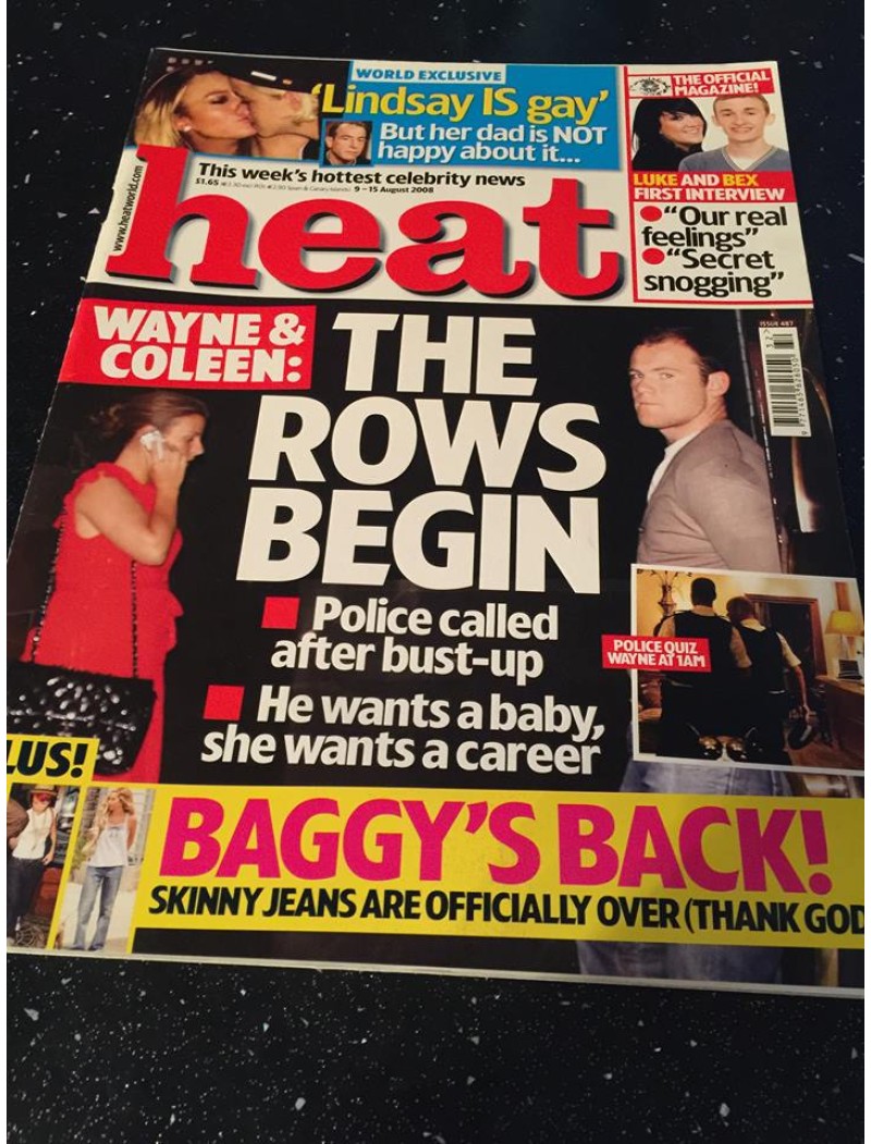 Heat Magazine - 2008 9th August 2008 The Saturdays Justin Timberlake Calum Best Big Brother