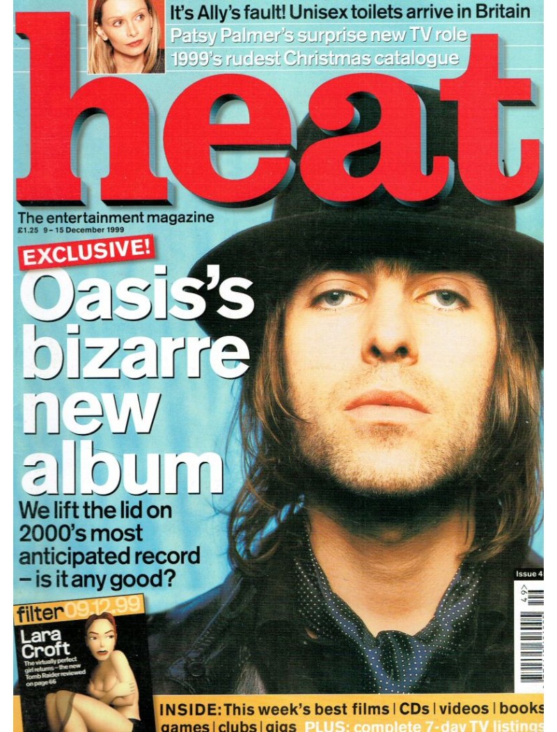 Heat Magazine - 1999 9th December 1999 Oasis Patsy Palmer Cliff Richard Arnold Schwarzenegger