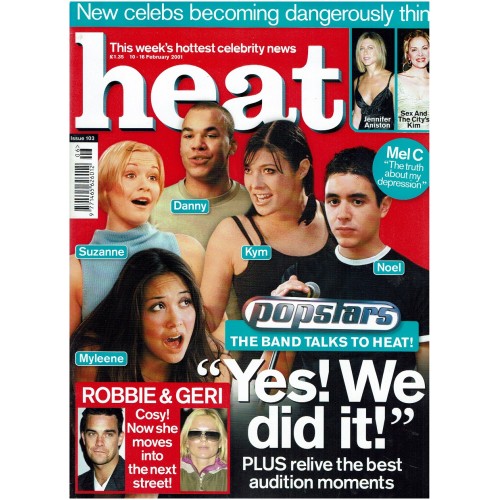 Heat Magazine - 2001 10th February 2001 Hearsay Sara Cox Sex and the City Melanie C Darius Danesh