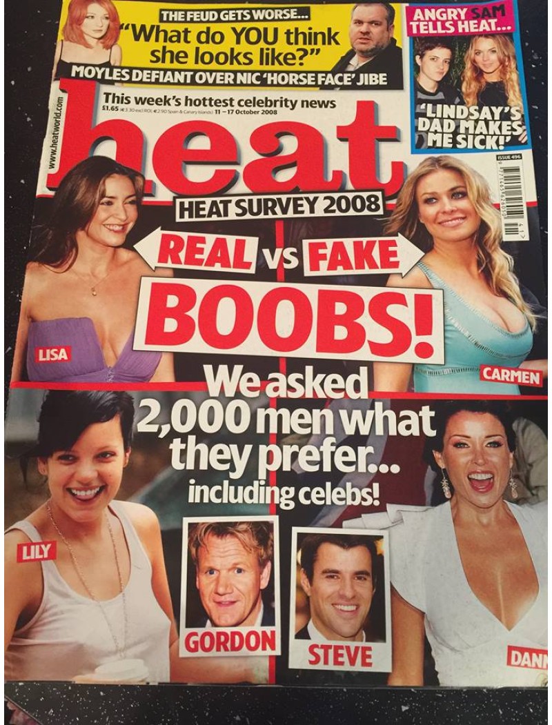 Heat Magazine - 2008 11th October 2008 Brad Pitt Henry Cavill David Walliams Dita Von Teese