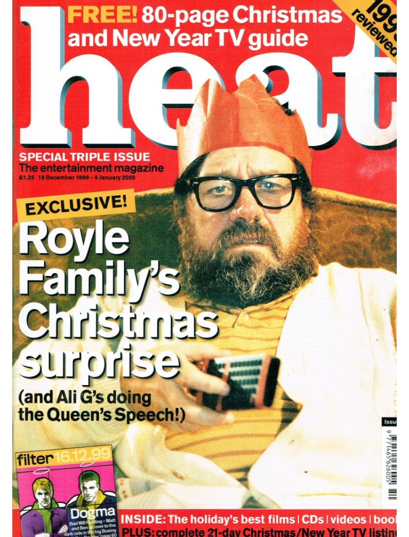 Heat Magazine - 1999 16th December 1999 Ali G Davina McCall Ralf Little Royle Family Ali G