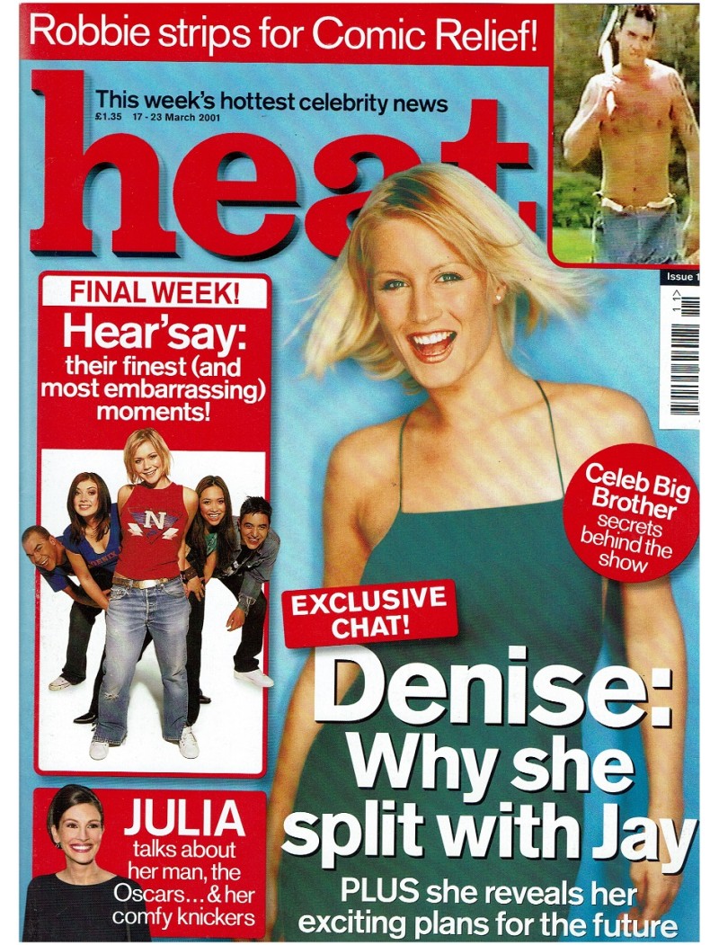 Heat Magazine - 2001 17th March 2001 Hearsay Julia Roberts Denisa Van Outen Kylie Andrew lincoln