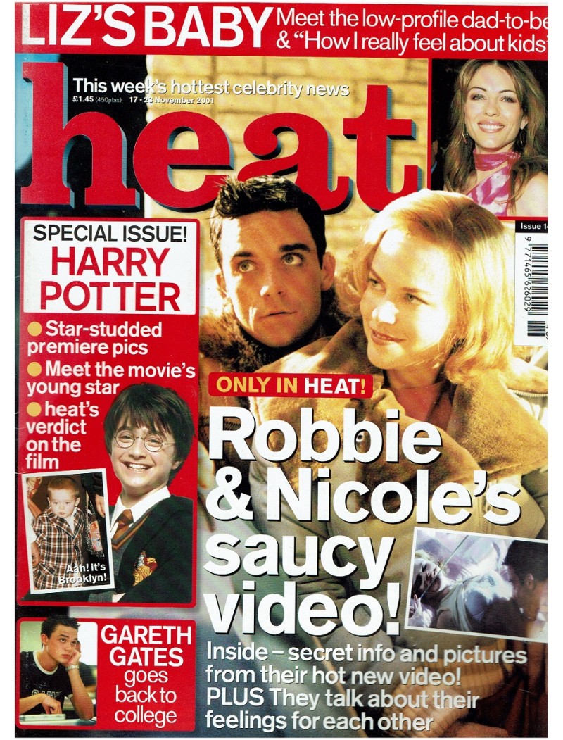 Heat Magazine - 2001 17th November 2001 Cilla Black Harry Potter Daniel Radcliffe Rachel Stevens