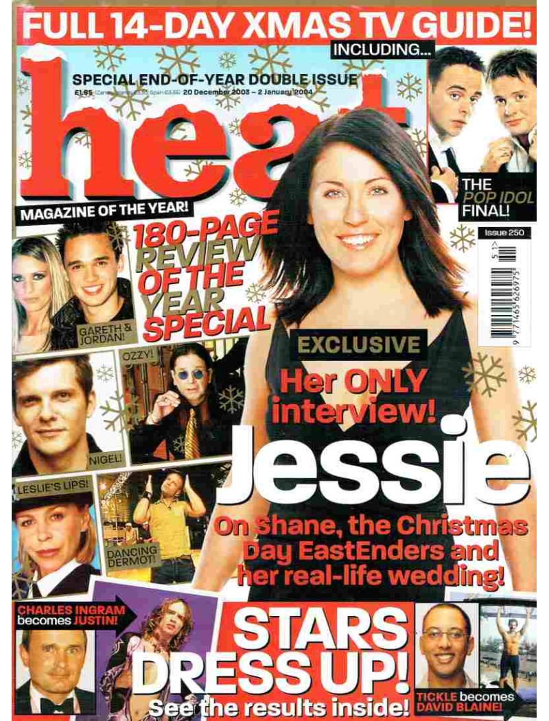 Heat Magazine - 2003 20th December 2003 Ricky Gervais Jessie Wallace Shane Richie Kate Ford Avid Merrion