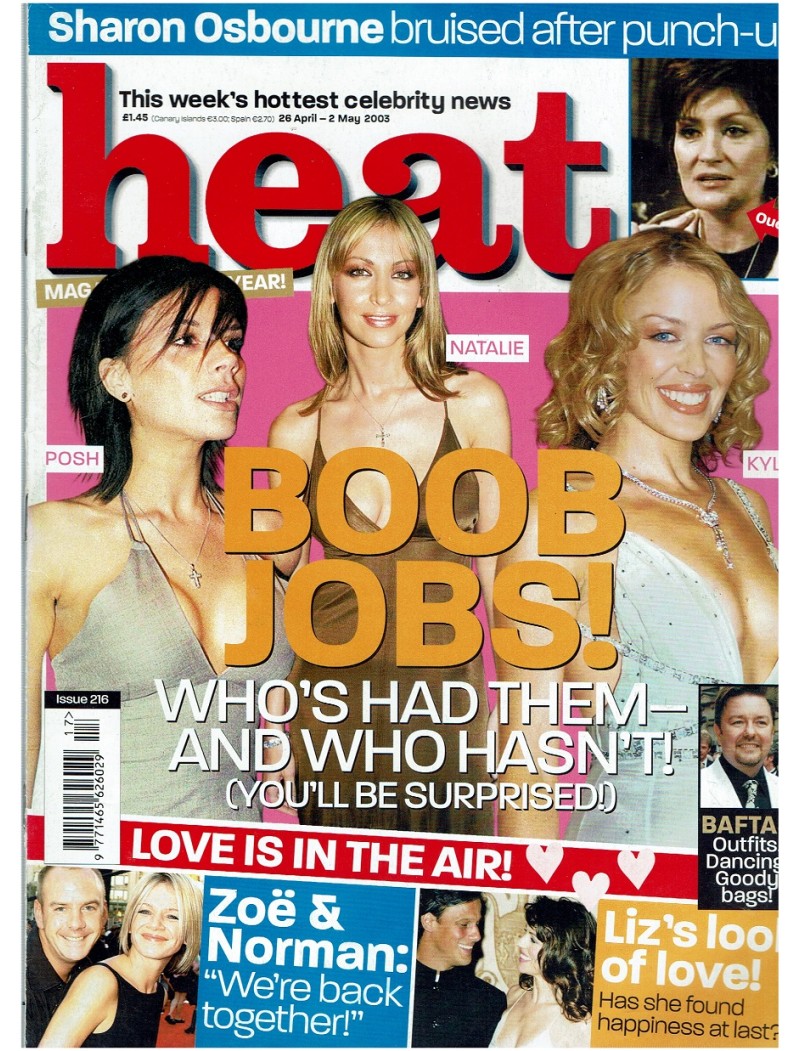 Heat Magazine - 2003 26th April 2003 Sharon Osbourne Patsy Palmer Dale Winton Piers Morgan