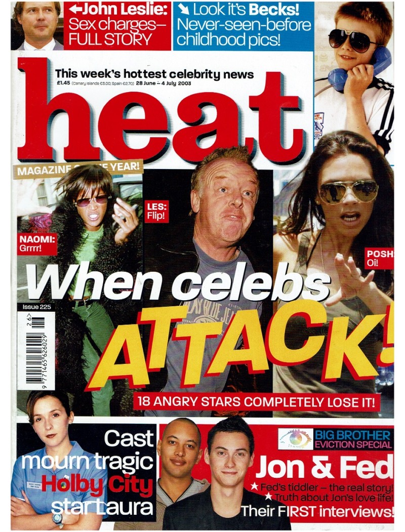 Heat Magazine - 2003 28th June 2003 S Club 8 Anne Robinson Big Brother Laura Sadler