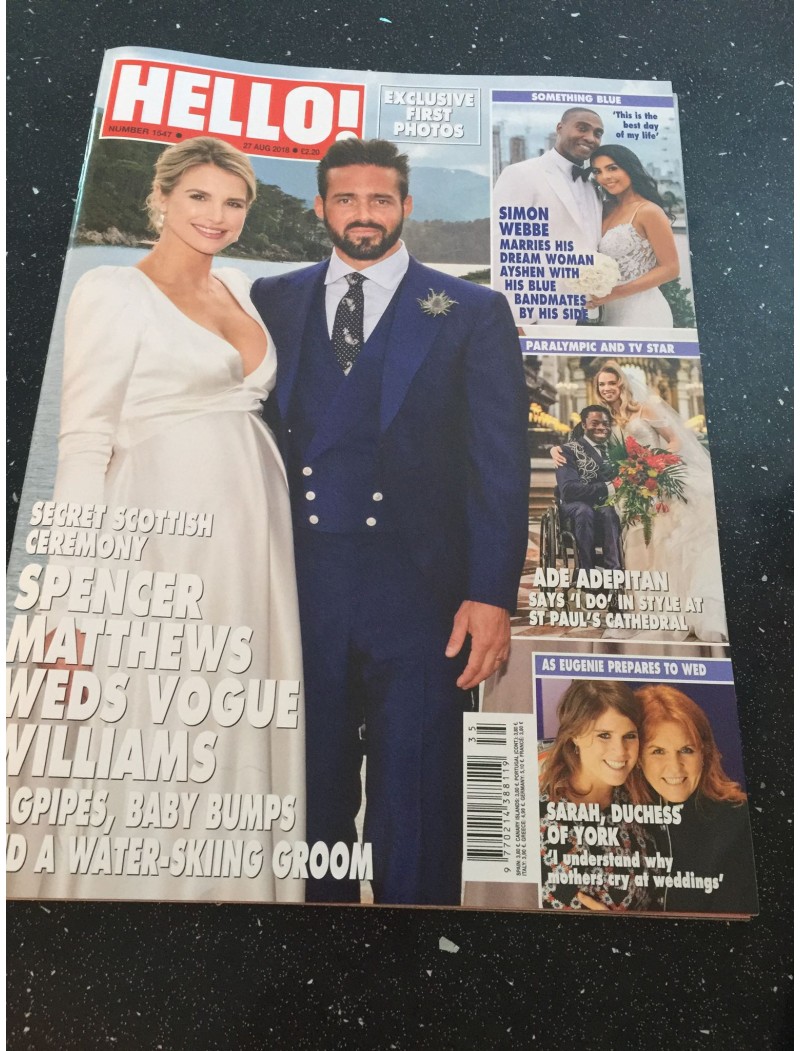 Hello Magazine 1547 27th August 2018 Spencer Matthews