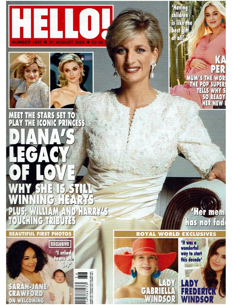 Hello Magazine 1650 31st August 2020 Princess Diana