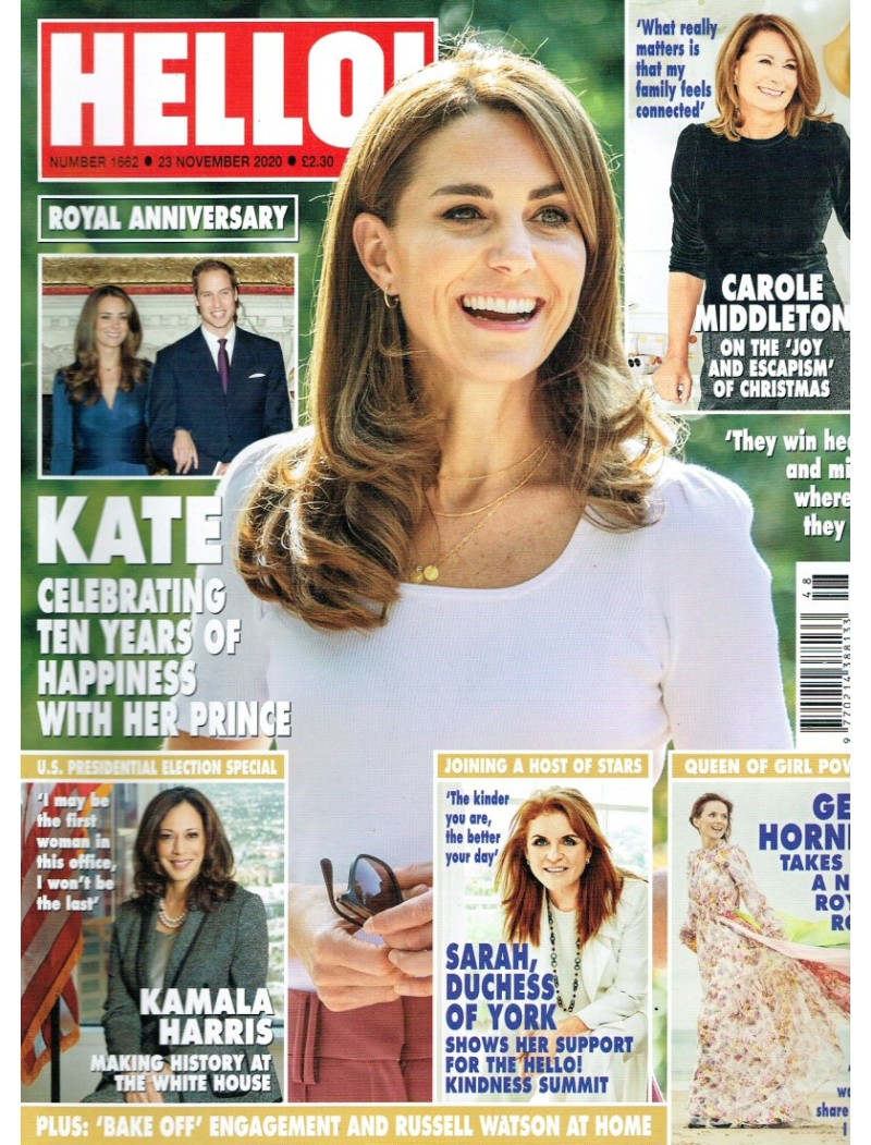 Hello Magazine 1662 23rd November 2020 Kate Middleton