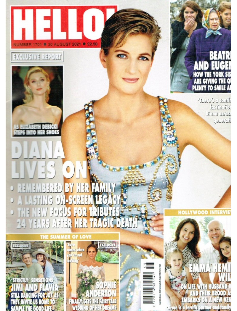 Hello Magazine 1701 30th August 2021 Princess Diana