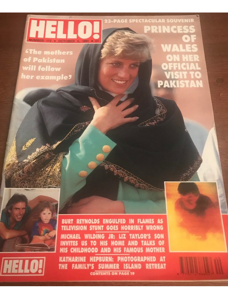 Hello Magazine Issue 172 5th October 1991 Princess Diana cover