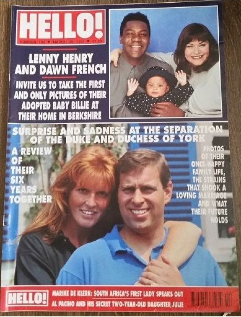 Hello Magazine Issue 196 Prince Andew & Sarah Ferguson cover Hello Magazine Issue 196 Prince Andew & Sarah Ferguson cover