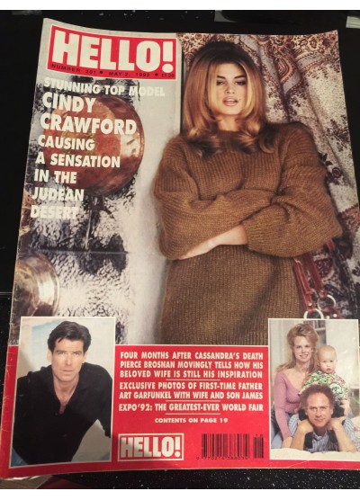 Hello Magazine Issue 201 2nd May 1992 Cindy Crawford cover