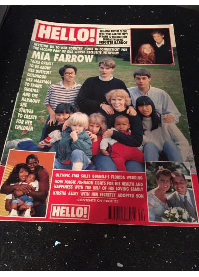 Hello Magazine Issue 226 31st October 1992 Mia Farrow cover