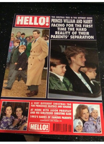 Hello Magazine Issue 235 9th January 1993 Prince Charles & Princess Diana cover