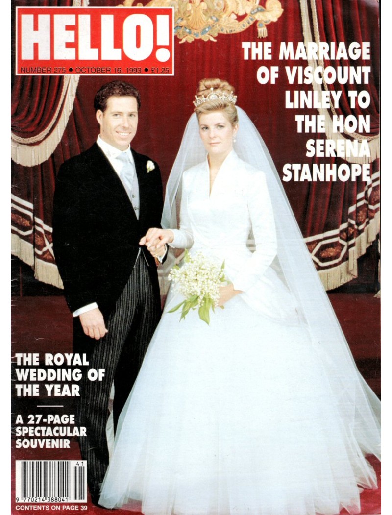 Hello Magazine Issue 275 16th October 1993 Hello Magazine Issue 275 16th October 1993