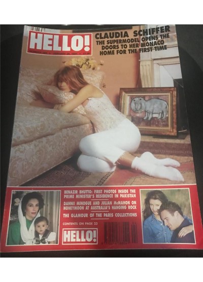 Hello Magazine Issue 289 29th January Claudia Schiffer cover1994