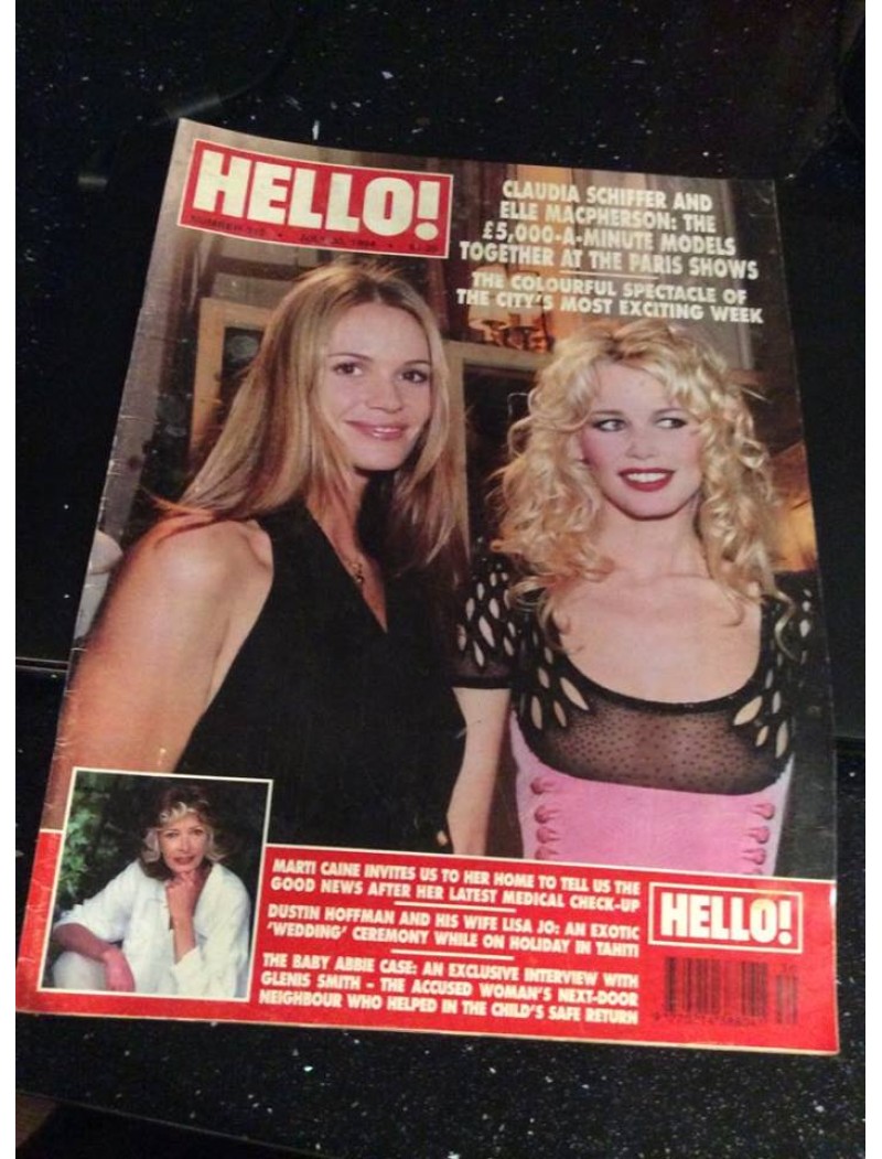 Hello Magazine Issue 315 30th July 1994 Claudia Schiffer & Elle Macpherson cover Hello Magazine Issue 315 30th July 1994 Claudia Schiffer & Elle Macpherson cover