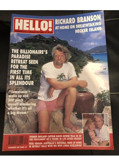 Hello Magazine Issue 319 27th August 1994 Richard Branson cover