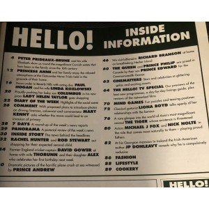 Hello Magazine Issue 319 27th August 1994 Richard Branson cover
