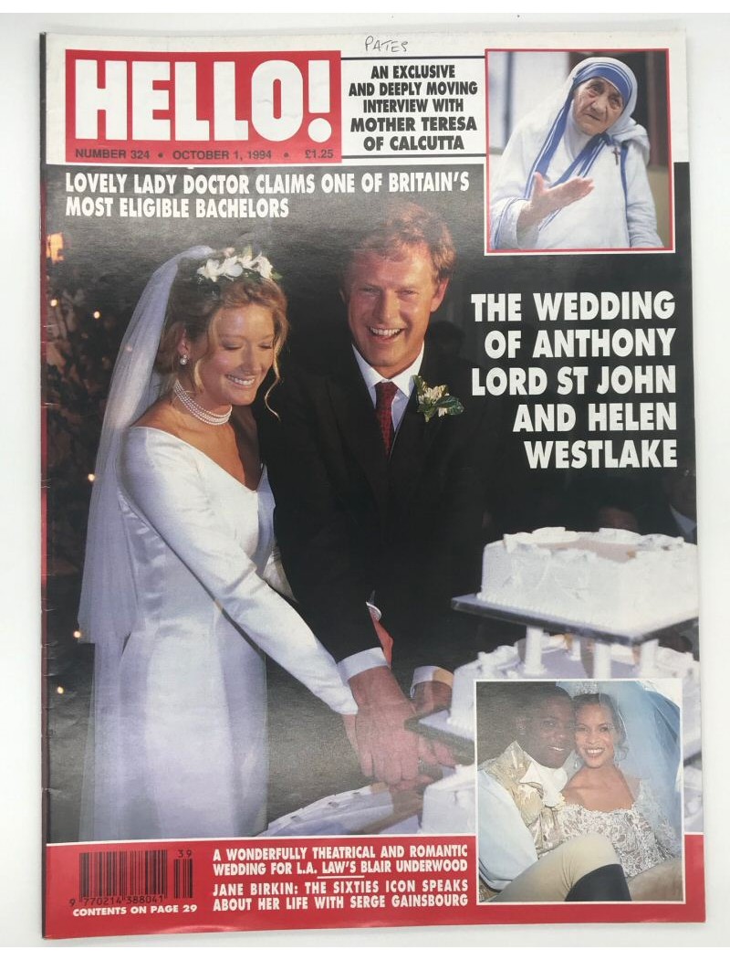 Hello Magazine Issue 324 1st October 1994 Hello Magazine Issue 324 1st October 1994
