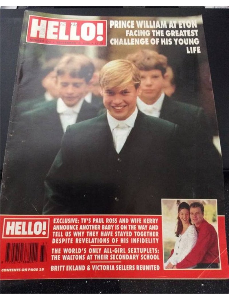 Hello Magazine Issue 373 16th September 1995 Prince William Hello Magazine Issue 373 16th September 1995 Prince William